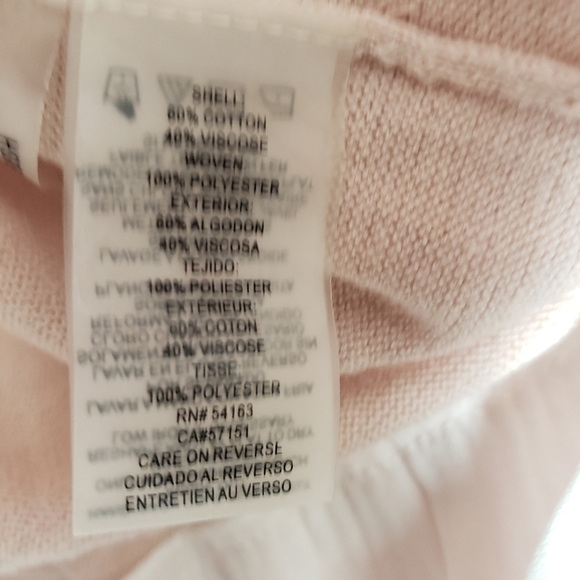 Calvin Klein 3/4 Sleeve Sweater Pink  Lightweight Shirt bottom Size M - Picture 7 of 7